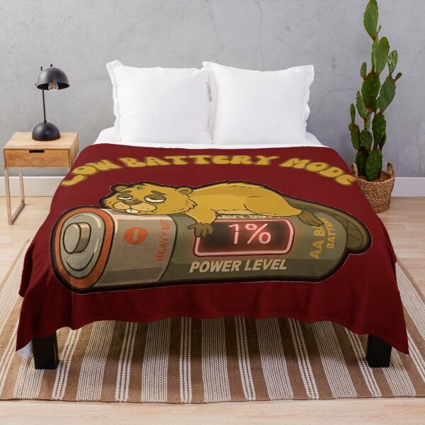Item preview, Low Battery Mode Beaver designed and sold by ZeroContextArt.
