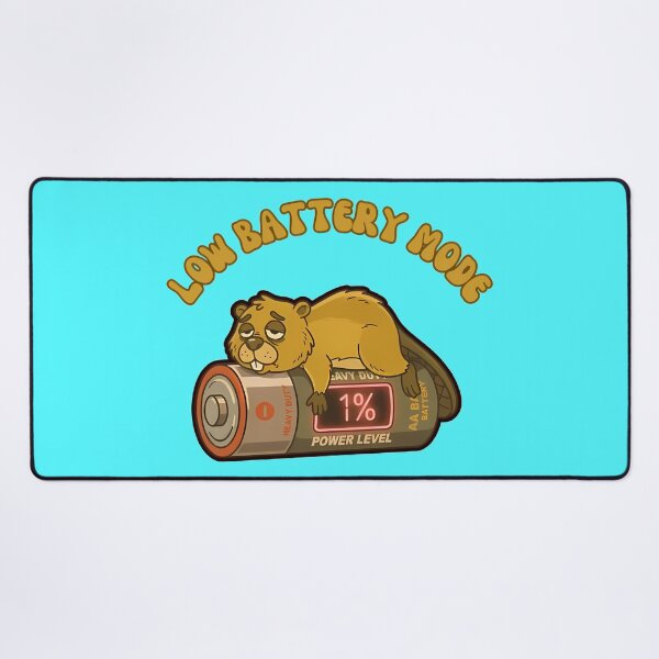 Item preview, Low Battery Mode Beaver designed and sold by ZeroContextArt.