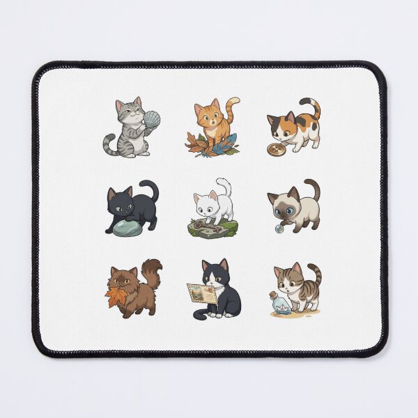 Item preview, Curious Cat Seashell Antique Key Bottle Cute Sticker Sheet designed and sold by mood-draftsman.