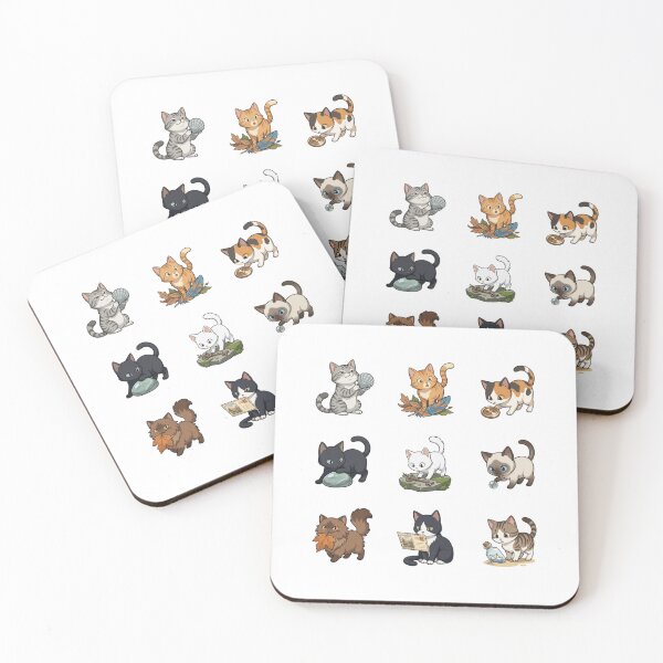 Item preview, Curious Cat Seashell Antique Key Bottle Cute Sticker Sheet    designed and sold by mood-draftsman.