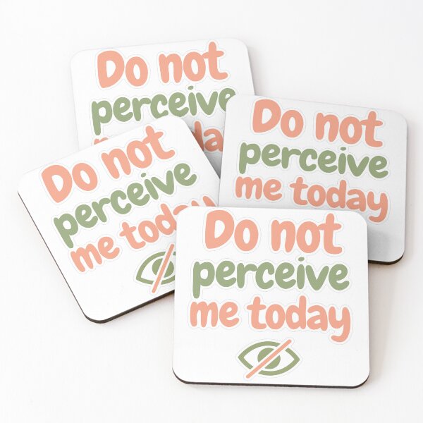 Item preview, Do Not Perceive Me Today Pastel Sticker designed and sold by MindfulMischief.