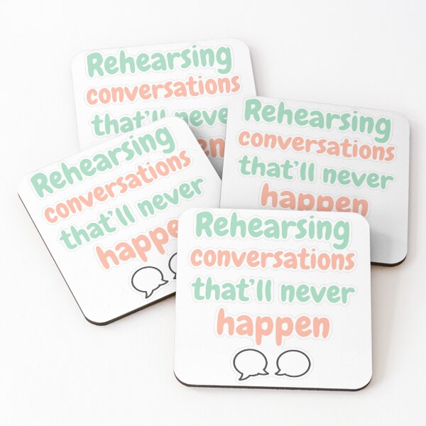 Item preview, Rehearsing Conversations That'll Never Happen Pastel Sticker designed and sold by MindfulMischief.