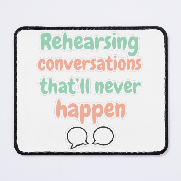 Item preview, Rehearsing Conversations That'll Never Happen Pastel Sticker designed and sold by MindfulMischief.