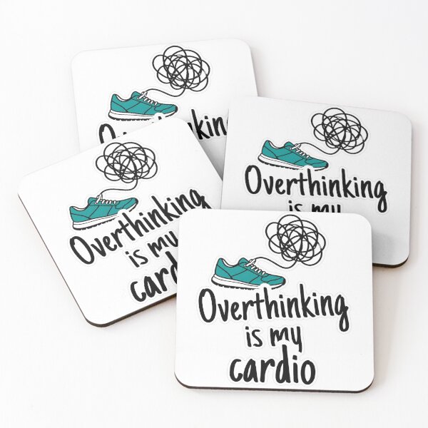 Item preview, Overthinking Is My Cardio Doodle Sticker designed and sold by MindfulMischief.