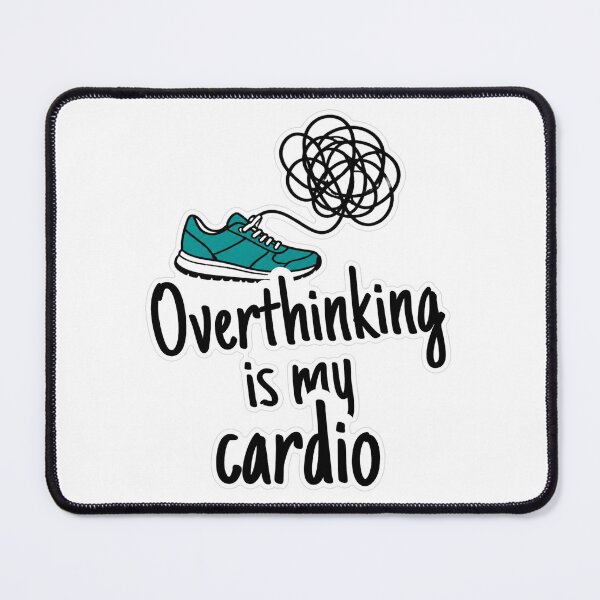 Item preview, Overthinking Is My Cardio Doodle Sticker designed and sold by MindfulMischief.