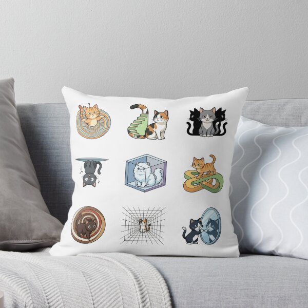 Item preview, Optical Illusion Cat Impossible Geometry Vortex Cute Sticker Sheet    designed and sold by mood-draftsman.