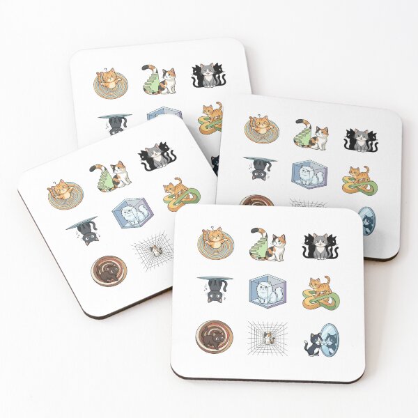 Item preview, Optical Illusion Cat Impossible Geometry Vortex Cute Sticker Sheet    designed and sold by mood-draftsman.