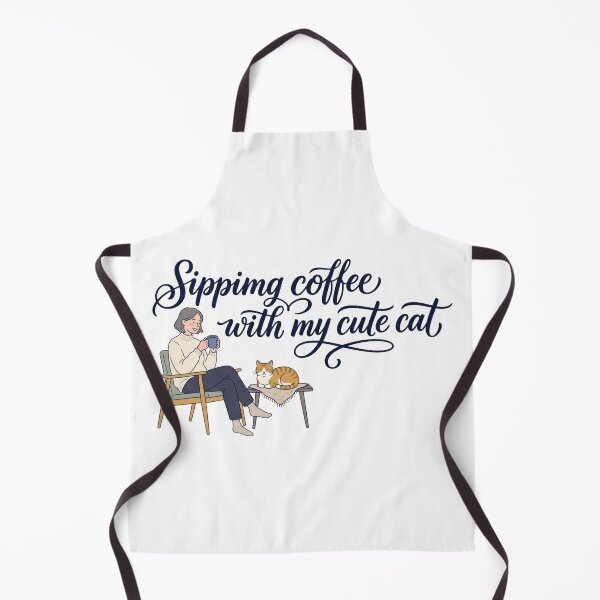 Item preview, Sipping Coffee With My Cute Cat designed and sold by ThePrintArt.