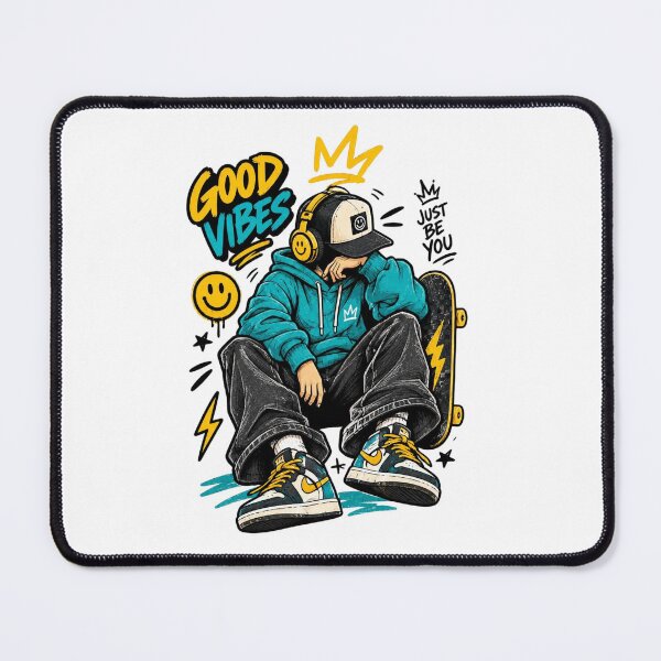 Item preview, Good Vibes Streetwear Skater Gen Z Graphic designed and sold by LarkLeaf.