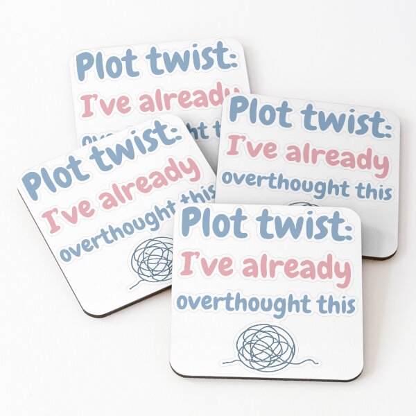 Item preview, Plot Twist I've Already Overthought This Cute Pastel Sticker designed and sold by MindfulMischief.