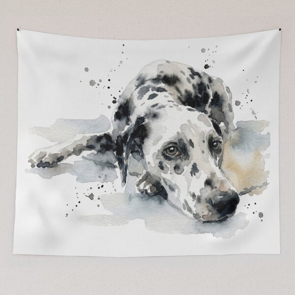 Item preview, Resting Dalmatian, Soulful Eyes in Gray Wash designed and sold by caracatita75.