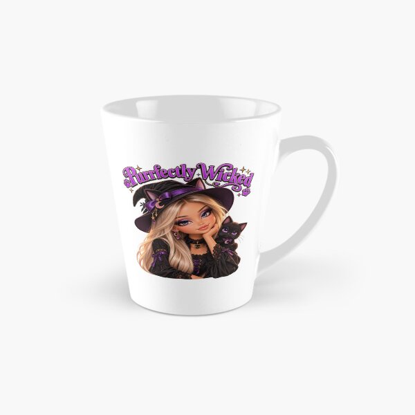 Item preview, Purrfectly Wicked - Black Cat Witch Halloween Mascot Illustration designed and sold by marafashion.