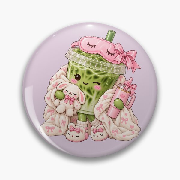 Item preview, Sleepy Matcha Girl – Cute Kawaii Iced Matcha Character Sticker – Matcha Lover Gift  designed and sold by Infinite Images.