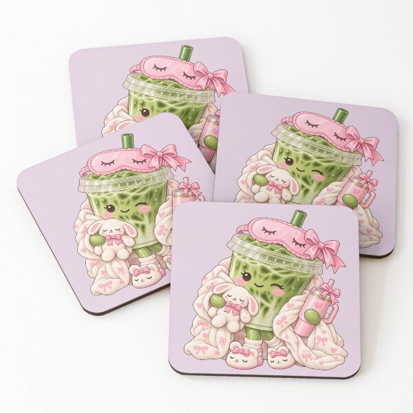 Item preview, Sleepy Matcha Girl – Cute Kawaii Iced Matcha Character Sticker – Matcha Lover Gift  designed and sold by Infinite Images.