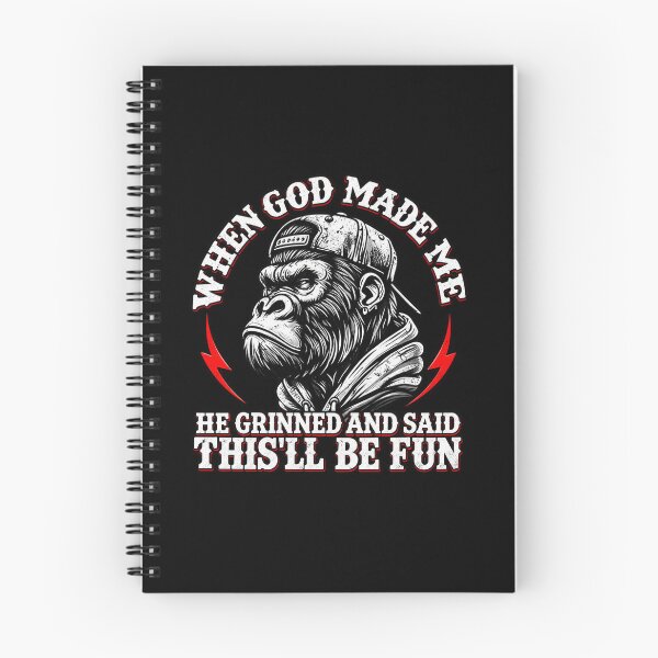 Item preview, When God Made Me He Grinned and Said This'll Be Fun | Funny Gorilla Graphic Tee designed and sold by GarnerSupplyCo.
