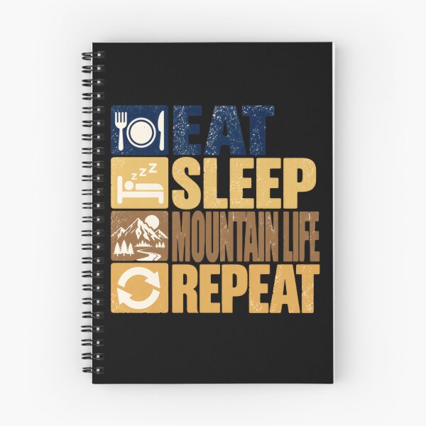 Item preview, Eat Sleep Mountain Life Repeat Hiking Outdoor Adventure Enthusiast designed and sold by SkeletonsDanger.