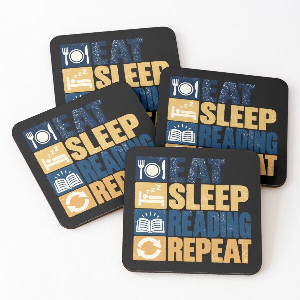 Item preview, Eat Sleep Reading Repeat Book Lover Reader Bookworm Librarian designed and sold by SkeletonsDanger.