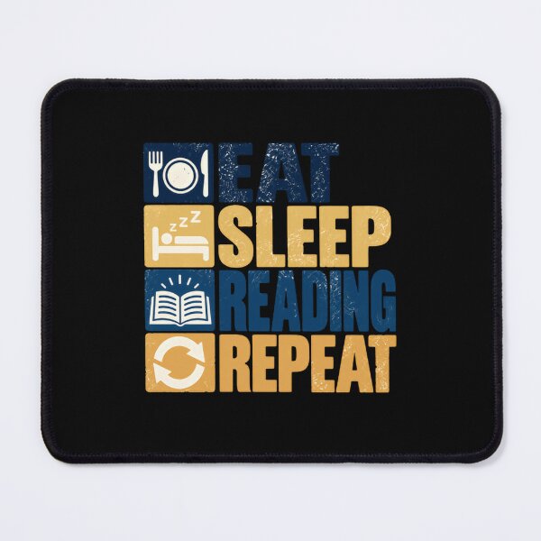Item preview, Eat Sleep Reading Repeat Book Lover Reader Bookworm Librarian designed and sold by SkeletonsDanger.