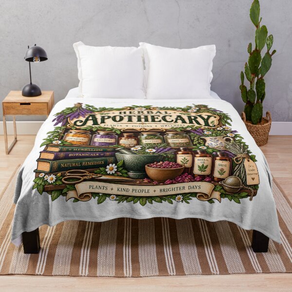 Item preview, Vintage Herbal Apothecary Cabinet designed and sold by MysticCanvasAi.