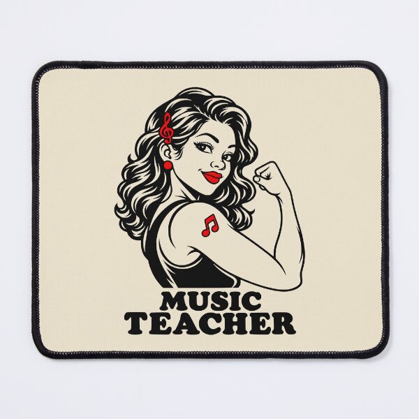 Item preview, Retro Music Teacher Strong Woman designed and sold by MavtM.