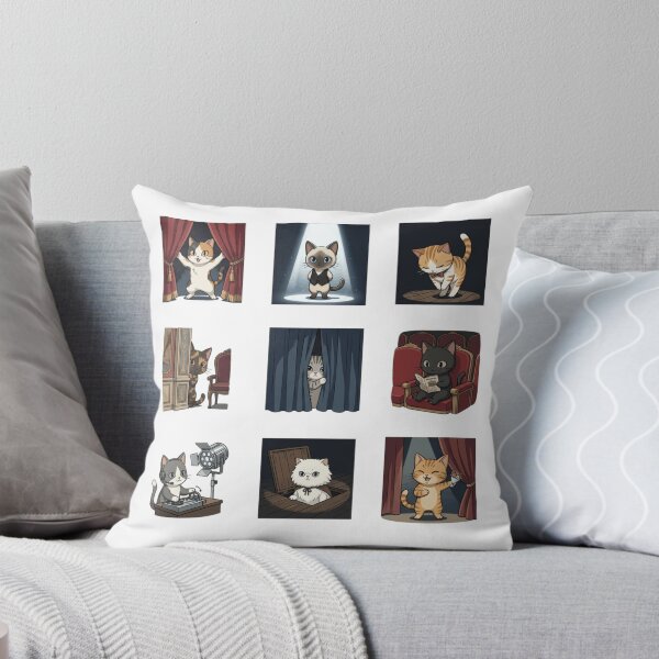 Item preview, Theater Cat Spotlight Stage Curtains Cute Sticker Sheet    designed and sold by mood-draftsman.