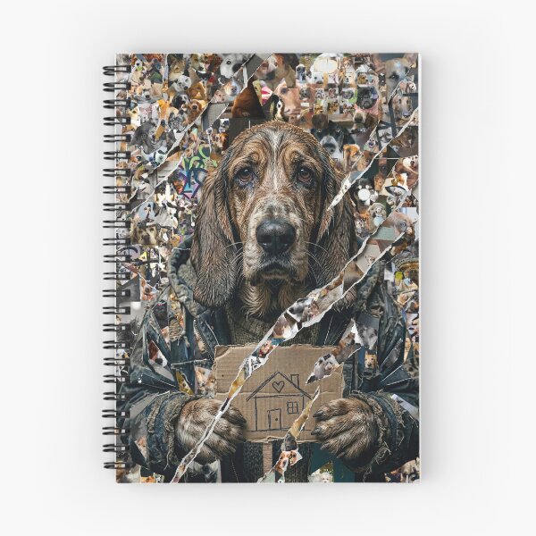 Item preview, Collage of a sad Basset Hound made out of 1000 photos designed and sold by ataliarts.