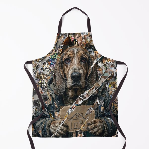 Item preview, Collage of a sad Basset Hound made out of 1000 photos designed and sold by ataliarts.