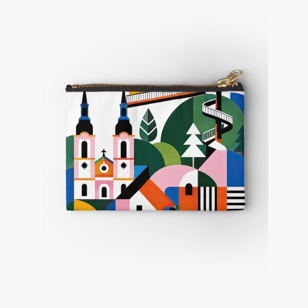Item preview, Colorful geometric illustration of Anyk?iai, Lithuania, featuri designed and sold by ckybe.