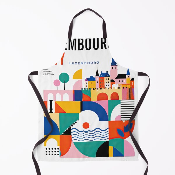 Item preview, Colorful geometric poster illustration of Luxembourg City featur designed and sold by ckybe.