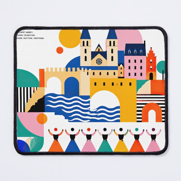 Item preview, Colorful graphic poster featuring Echternach, Luxembourg landmar designed and sold by ckybe.