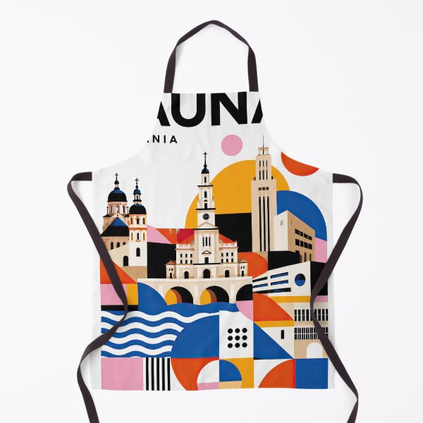 Item preview, Graphic poster illustration of Kaunas, Lithuania, featuring hist designed and sold by ckybe.