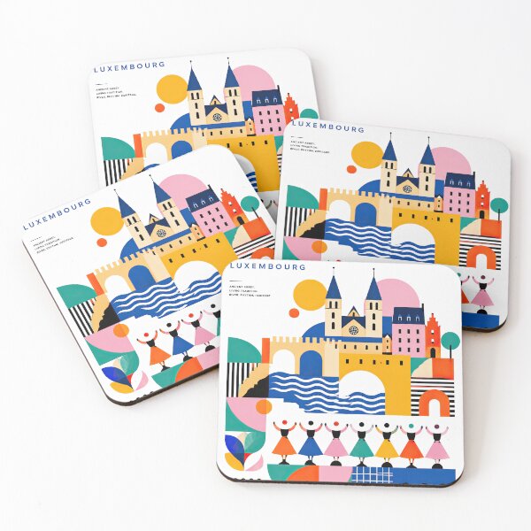 Item preview, Colorful graphic poster featuring Echternach, Luxembourg landmar designed and sold by ckybe.