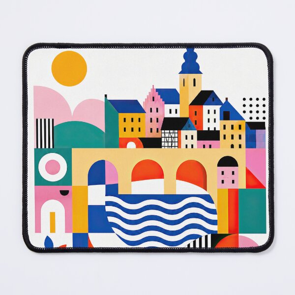 Item preview, Colorful geometric poster illustrating Diekirch, Luxembourg, wit designed and sold by ckybe.