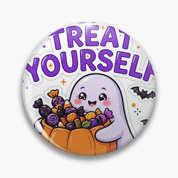 Item preview, Trick or Treat Yourself Cute Halloween Ghost Candy Sticker designed and sold by Gurrteg.