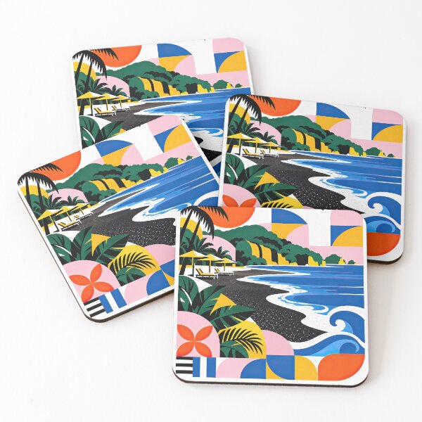 Item preview, Colorful retro travel poster illustration of Hac Sa designed and sold by ckybe.