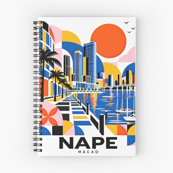 Item preview, Colorful geometric travel poster of Macau waterfront with designed and sold by ckybe.