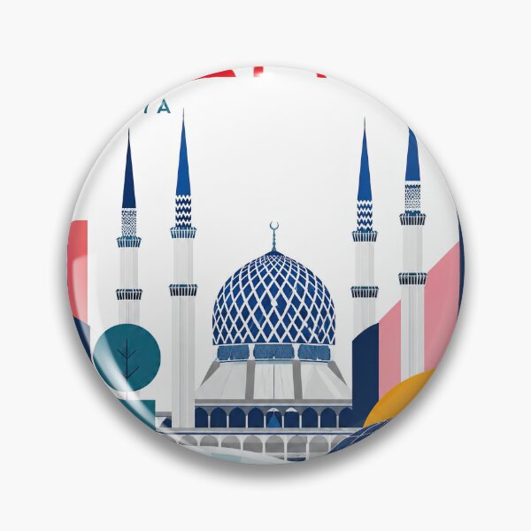 Item preview, Colorful geometric illustration of Shah Alam, Malaysia featuring designed and sold by ckybe.