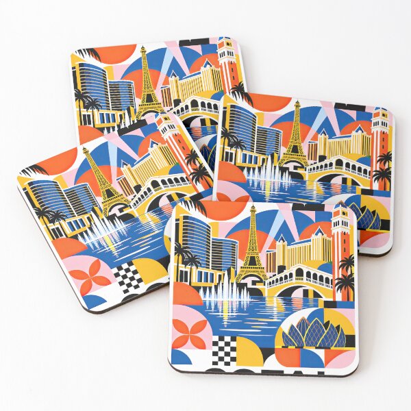 Item preview, Colorful travel poster featuring stylized landmarks, architectur designed and sold by ckybe.