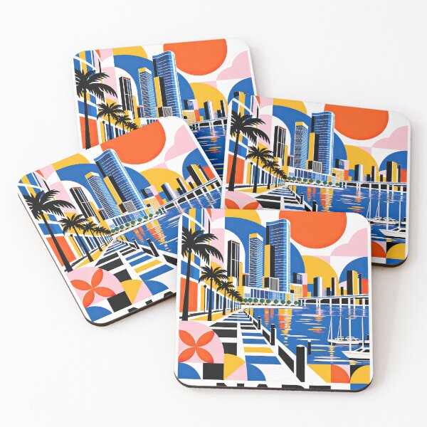 Item preview, Colorful geometric travel poster of Macau waterfront with designed and sold by ckybe.