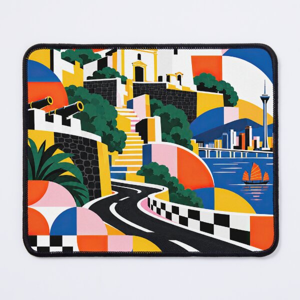 Item preview, Colorful illustrated travel poster featuring Macau landmarks, a designed and sold by ckybe.