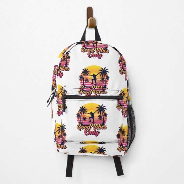 Item preview, Good Vibes Only Retro Skater Sunset Palm Trees Graphic designed and sold by Bhaskar Digital Art.