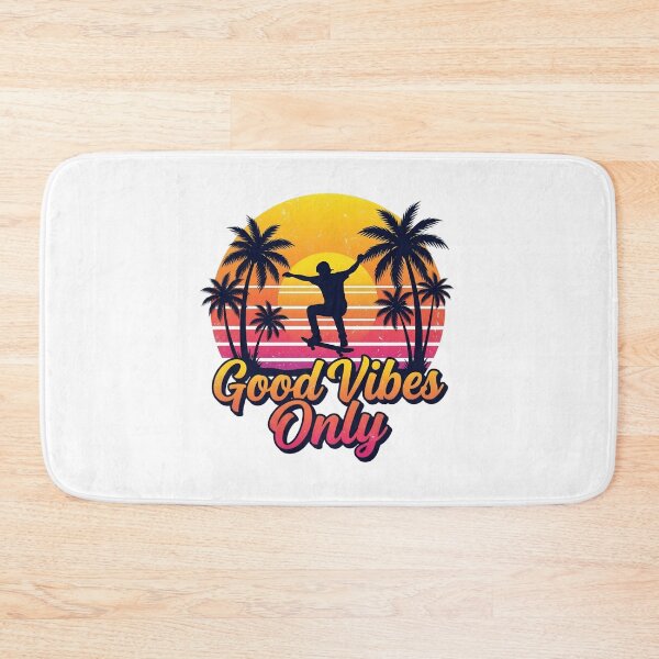 Item preview, Good Vibes Only Retro Skater Sunset Palm Trees Graphic designed and sold by Bhaskar Digital Art.