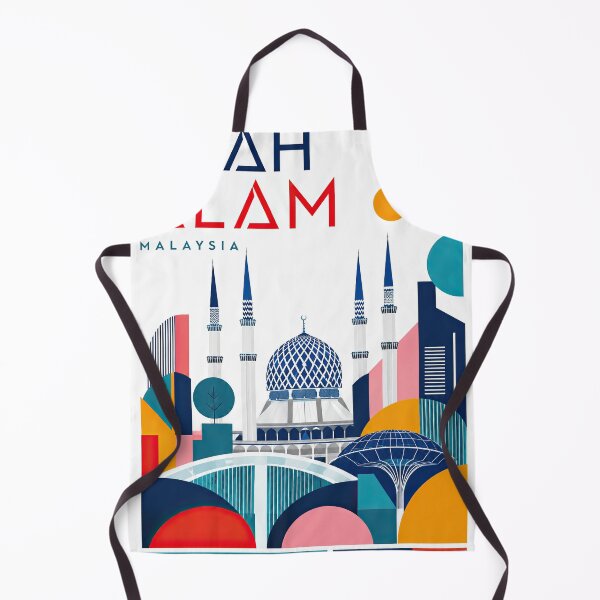 Item preview, Colorful geometric illustration of Shah Alam, Malaysia featuring designed and sold by ckybe.
