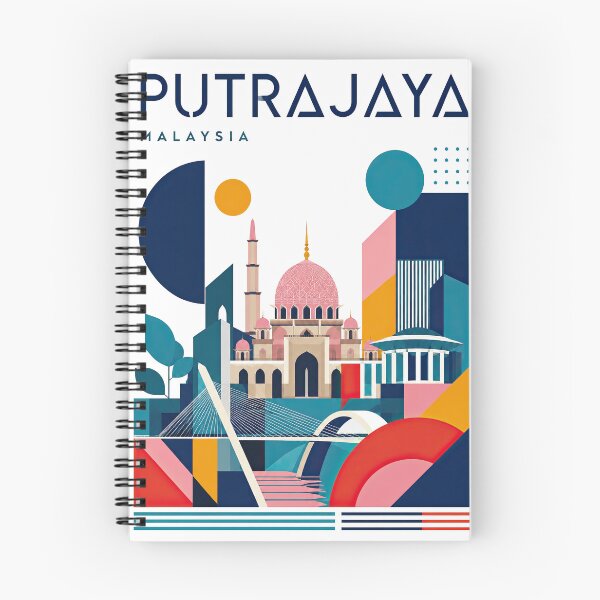 Item preview, Geometric travel poster depicting Putrajaya, Malaysia, with styl designed and sold by ckybe.
