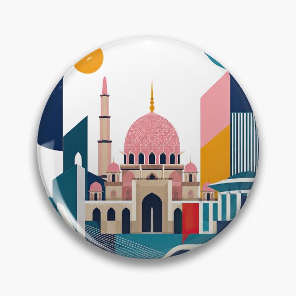 Item preview, Geometric travel poster depicting Putrajaya, Malaysia, with styl designed and sold by ckybe.