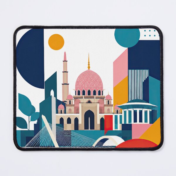 Item preview, Geometric travel poster depicting Putrajaya, Malaysia, with styl designed and sold by ckybe.