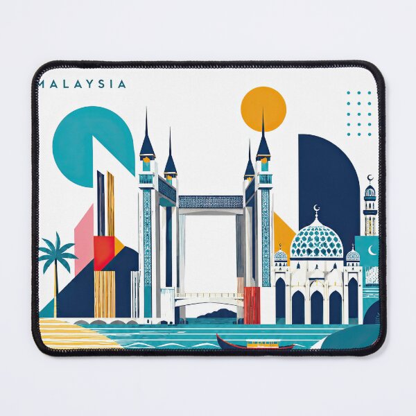 Item preview, Colorful geometric illustration of Kuala Terengganu, Malaysia, f designed and sold by ckybe.