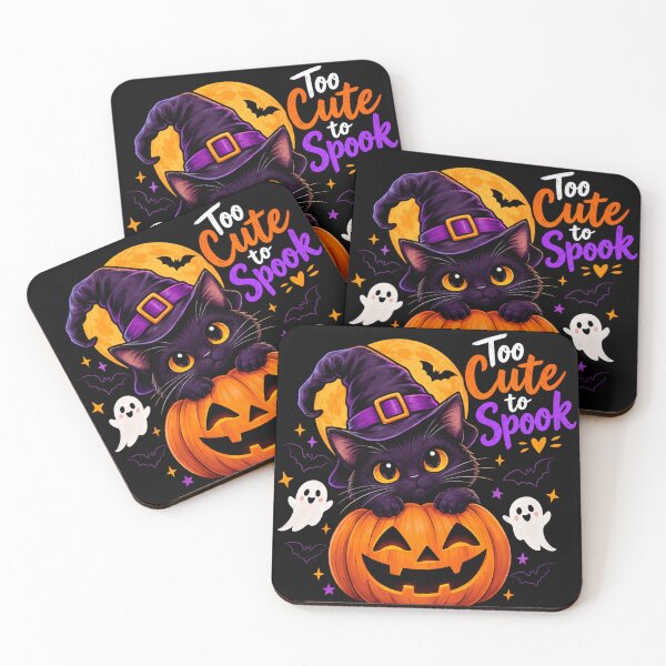 Item preview, Too Cute to Spook Halloween Black Cat designed and sold by Ummu's Cozy Corner .