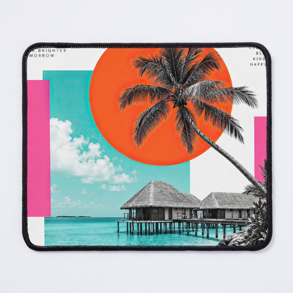 Item preview, Maldives tropical travel poster featuring overwater bungalows, t designed and sold by ckybe.