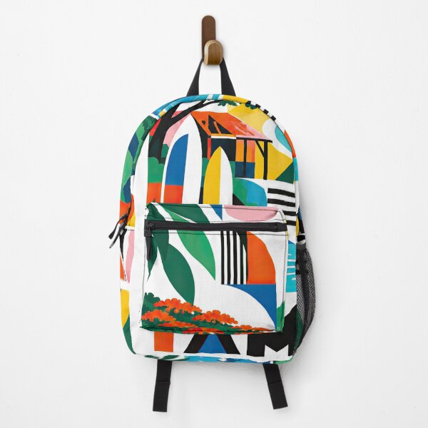 Item preview, Colorful geometric travel poster featuring Mauritius landscapes, designed and sold by ckybe.
